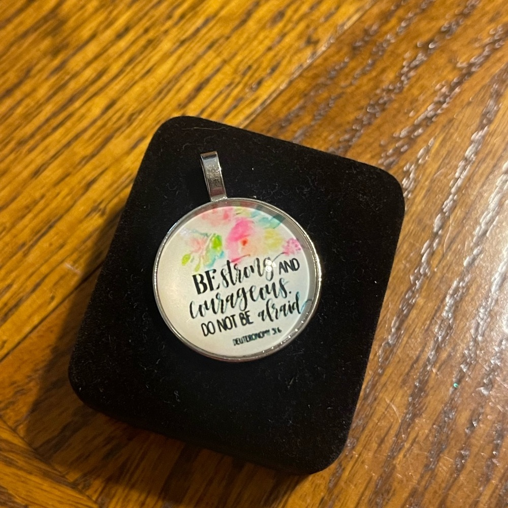 Inspirational Floral Pendant Necklace